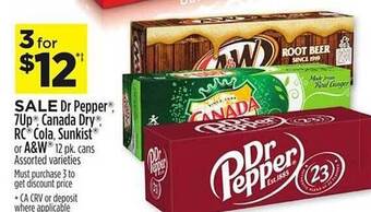 Dollar General Dr pepper, 7up, canada dry, rc cola, sunkist or a&w offer