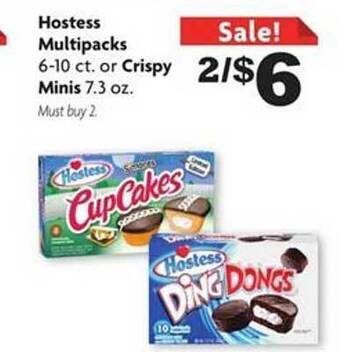 Family Dollar Hostess multipacks or crispy minis offer