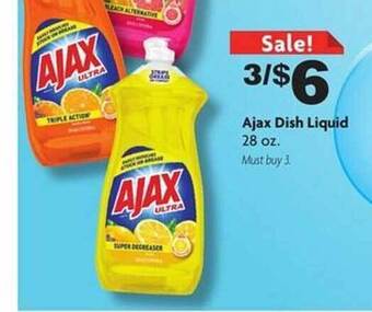Family Dollar Ajax dish liquid offer