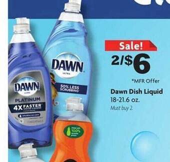 Family Dollar Dawn dish liquid offer