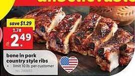 Lidl Bone in pork country style ribs offer