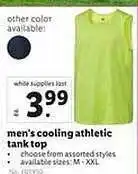 Lidl Men's cooling athletic tank top offer