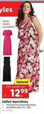 Lidl Ladies' maxi dress offer