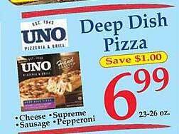 Market Basket Deep dish pizza offer