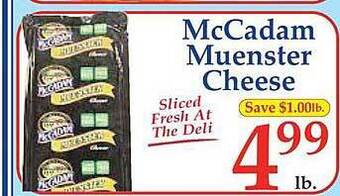 Market Basket Mccadam muenster cheese offer