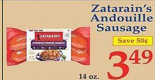 Market Basket Zatarain's andouille sausage offer