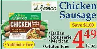 Market Basket Chicken sausage offer
