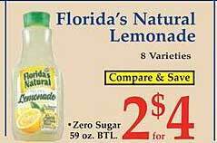 Market Basket Florida's natural lemonade offer