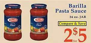 Market Basket Barilla pasta sauce offer
