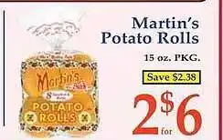 Market Basket Martin's potato rolls offer