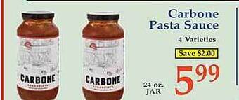 Market Basket Carbone pasta sauce offer