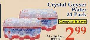 Market Basket Crystal geyser water 24 pack offer