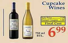 Market Basket Cupcake wines offer