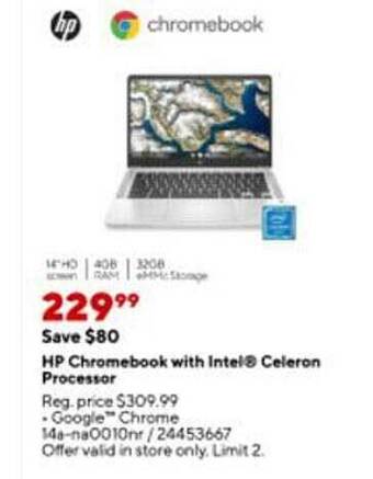Hp chromebook with intel celeron processor
