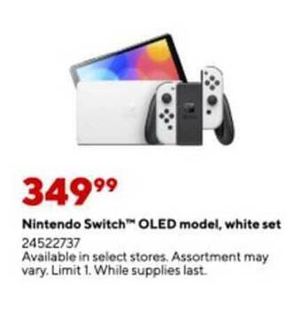 Staples Nintendo switch oled model white set offer