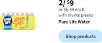 Walgreens Pure Life Water offer