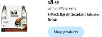 Walgreens 6-Pack Bai Antioxidant Infusion Drink offer