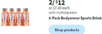 Walgreens 8-Pack Bodyarmor Sports Drink offer