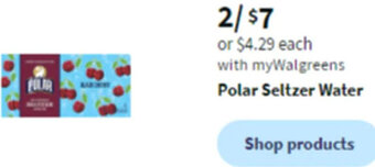 Walgreens Polar Seltzer Water offer