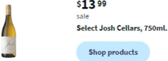 Walgreens Select Josh Cellars, 750ml offer