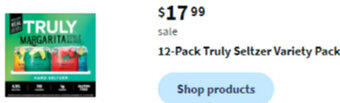 Walgreens 12-Pack Truly Seltzer Variety Pack offer