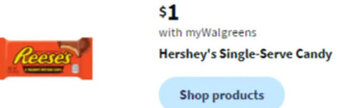 Walgreens Hershey's Single-Serve candy offer