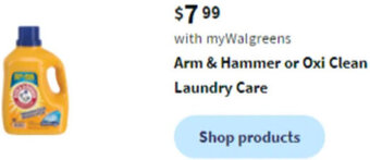 Walgreens Arm & Hammer or Oxi Clean Laundry Care offer