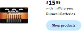 Walgreens Duracell Batteries offer