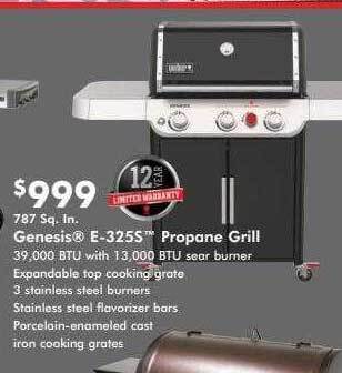 Valu Home Centers Genesis e-325s propane grill offer