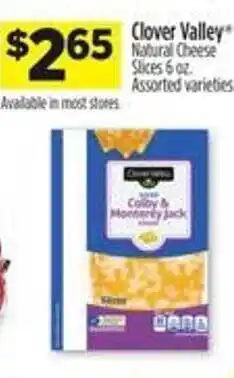 Dollar General Clover valley natural cheese offer
