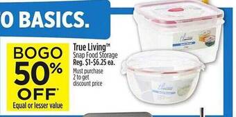 Dollar General True living snap food storage offer
