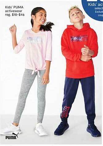 JC Penney Kids' puma activewear offer