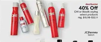 JC Penney Chi or biosilk styling select products jcpenney salon offer