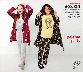 JC Penney Kids' thereabouts pajamas & robes select styles offer