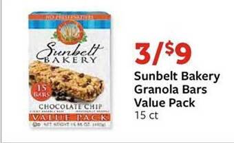 Fareway Sunbelt bakery granola bars value pack offer