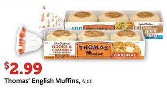 Fareway Thomas' english muffins offer