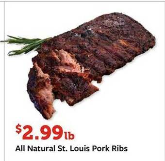 Fareway All natural st louis pork ribs offer