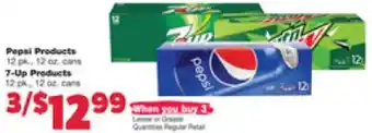 Dan's Supermarket Pepsi Products 12 oz., 7-Up products 12 oz. offer