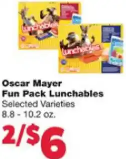 Dan's Supermarket Oscar Mayer Fun Pack Lunchables 8.8-10.2 oz. offer
