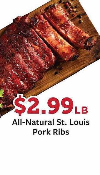 Fareway Allnatural st louis pork ribs offer