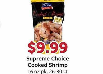 Fareway Supreme choice cooked shrimp offer