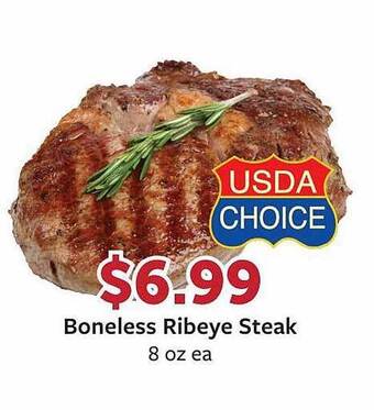 Fareway Boneless ribeye steak offer