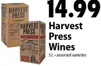 Festival Foods Harvest Press Wines 3L offer