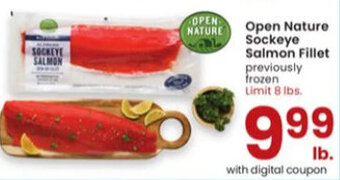 Albertsons Open Nature Sockeye Salmon Fillet offer