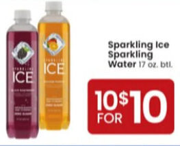 Albertsons Sparkling Ice Sparkling Water 17 Oz. offer