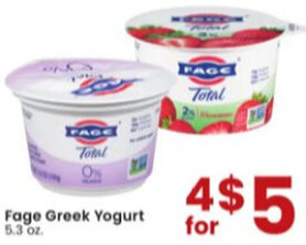 Albertsons Fage Greek Yogurt 5.3 Oz. offer