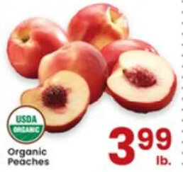 Albertsons Organic Peaches offer