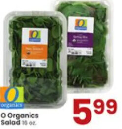 Albertsons O Organics Salad 16 Oz. offer