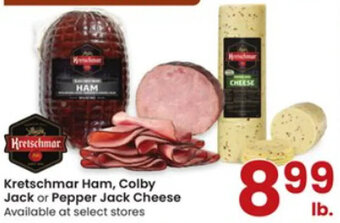 Albertsons Kretschmar Ham, Colby Jack or Pepper Jack Cheese offer