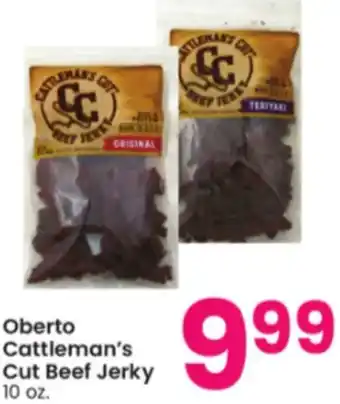Albertsons Oberto Cattleman's Cut Beef Jerky 10 oz. offer